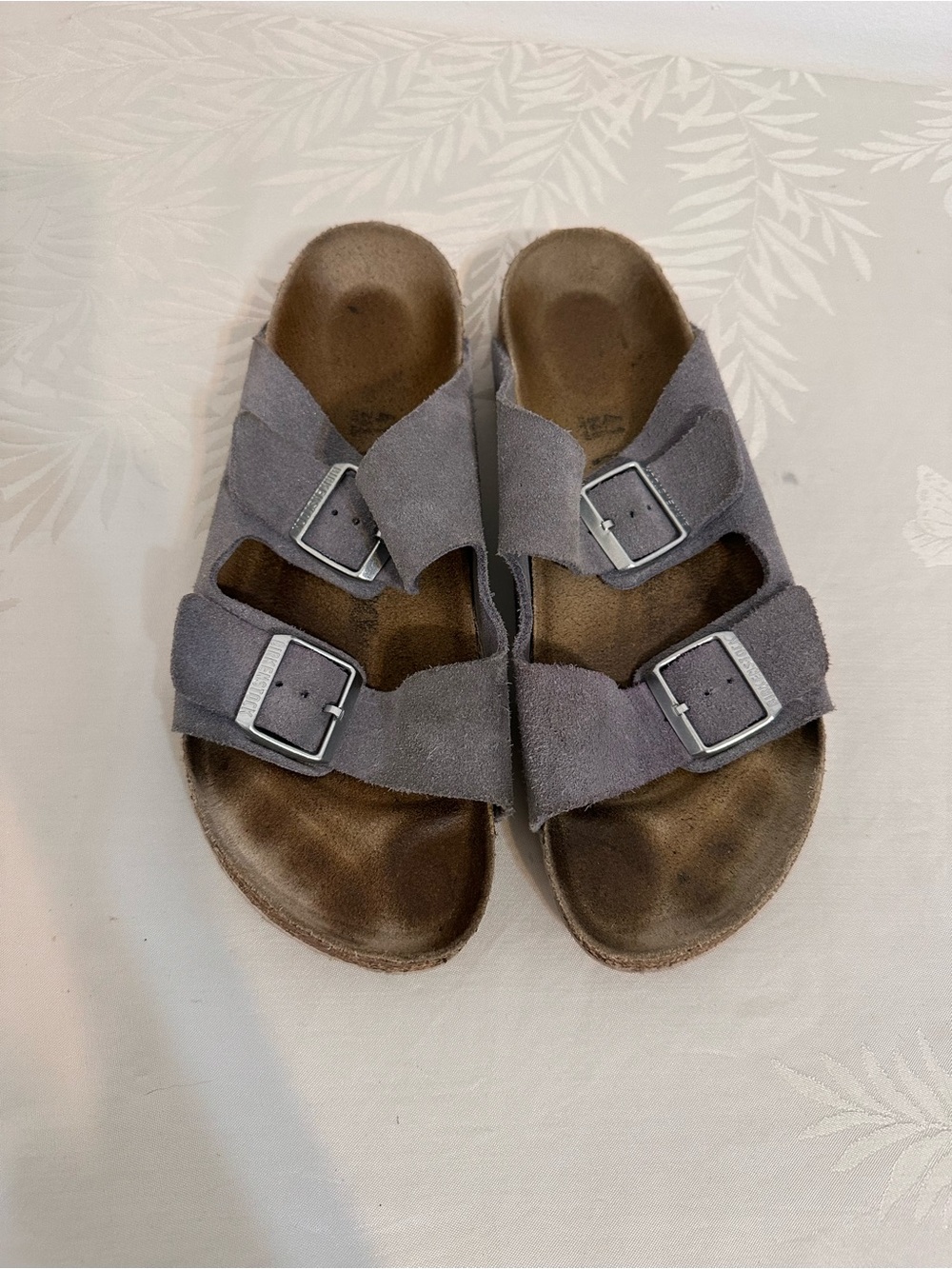 Birkenstock  women’s  Suede Double Strap Sandals in Gray 41
